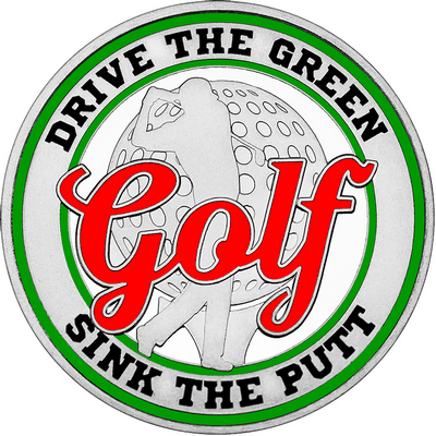 Red "Golf" with Green Outer Circular Borders